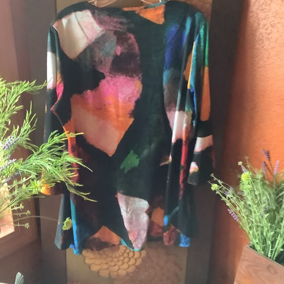 Multiples XL Multicolor Abstract Blouse - Picture 4 of 9